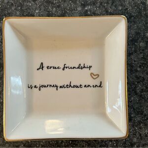 White and Gold Jewelry Dish